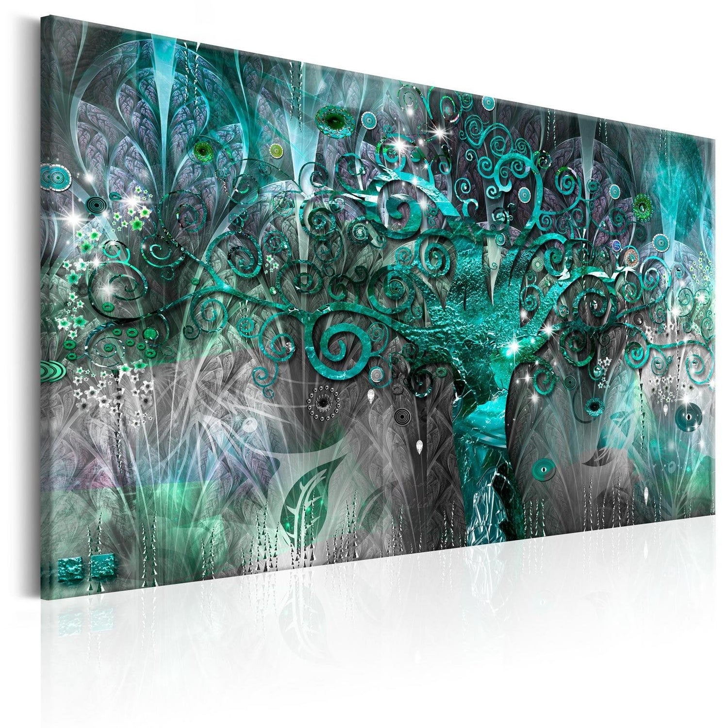 Abstract Stretched Canvas Art - Tree Of The Future-Tiptophomedecor