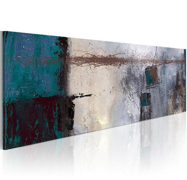 Abstract Stretched Canvas Art - Turquoise Accents-Tiptophomedecor