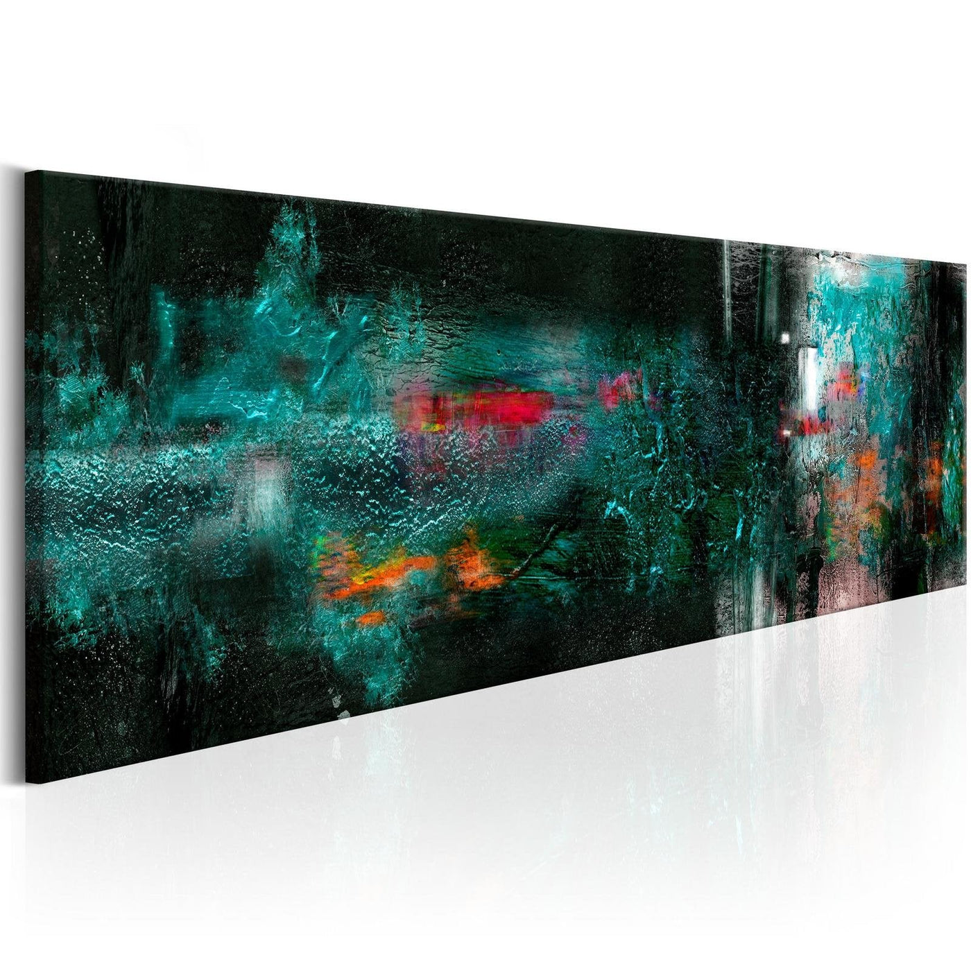 Abstract Stretched Canvas Art - Turquoise Power-Tiptophomedecor