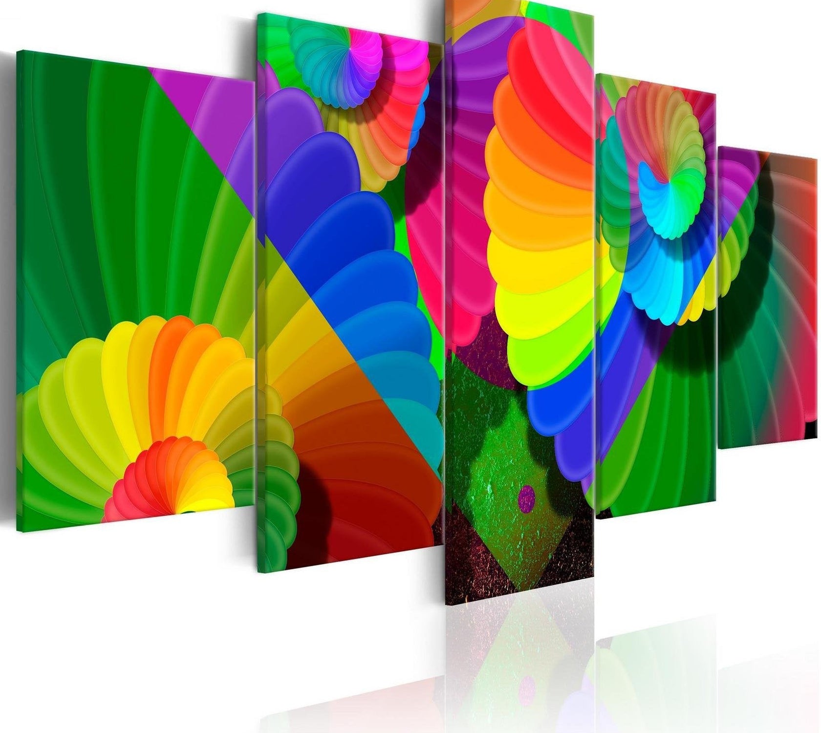 Abstract Stretched Canvas Art - Twisted Colours-Tiptophomedecor