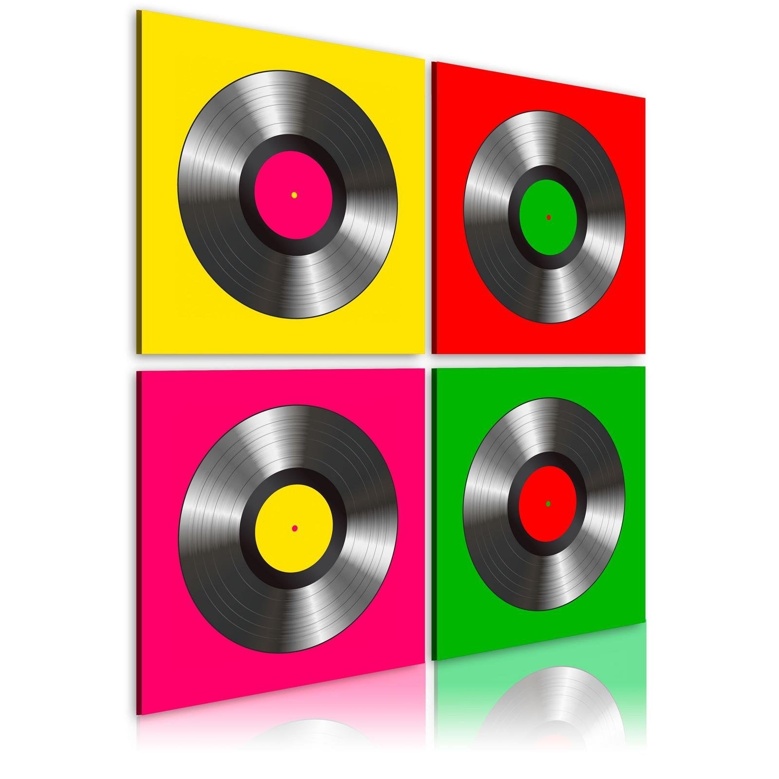 Abstract Stretched Canvas Art - Vinyls: Pop Art-Tiptophomedecor