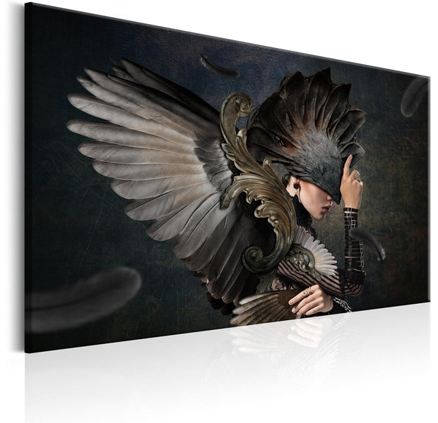 Abstract Stretched Canvas Art - Warrior Of Darkness-Tiptophomedecor