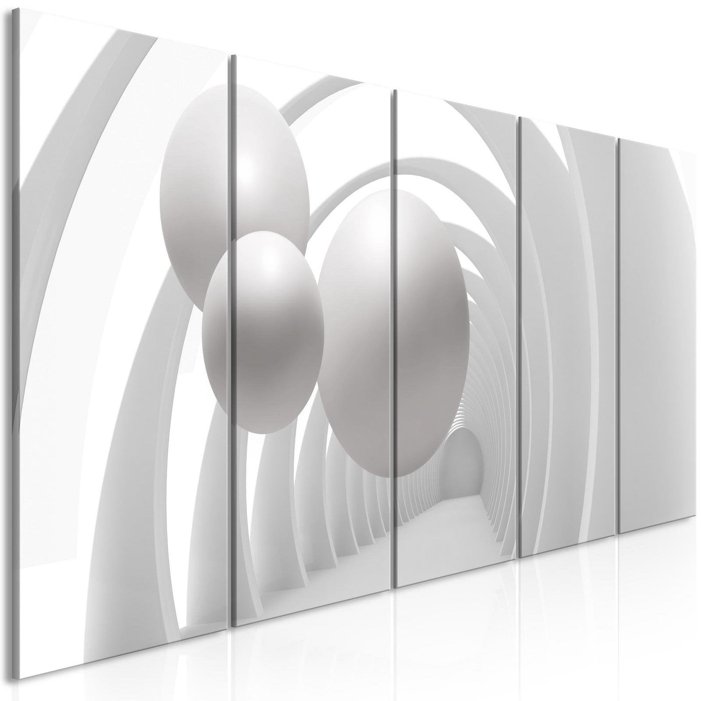 Abstract Stretched Canvas Art - White Tunnel Narrow-Tiptophomedecor