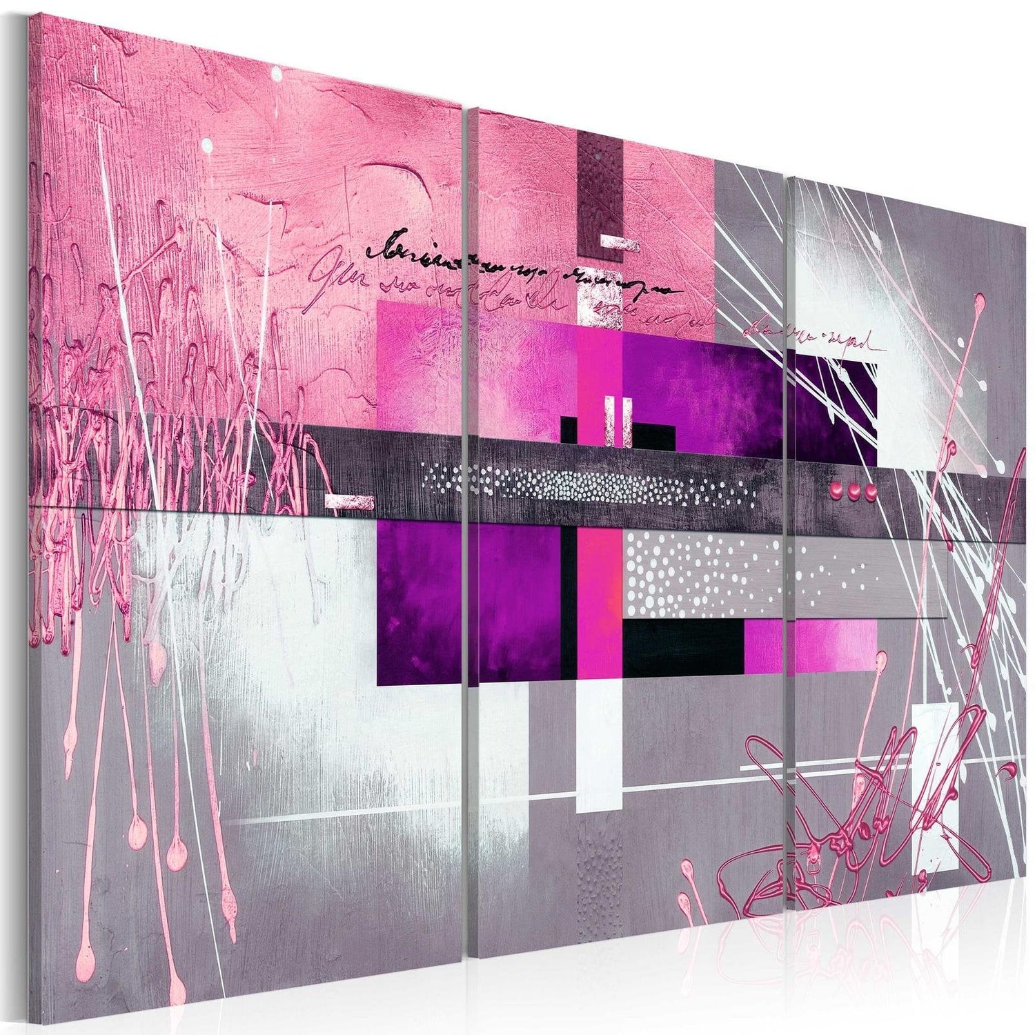 Abstract Stretched Canvas Art - Winter Blush-Tiptophomedecor