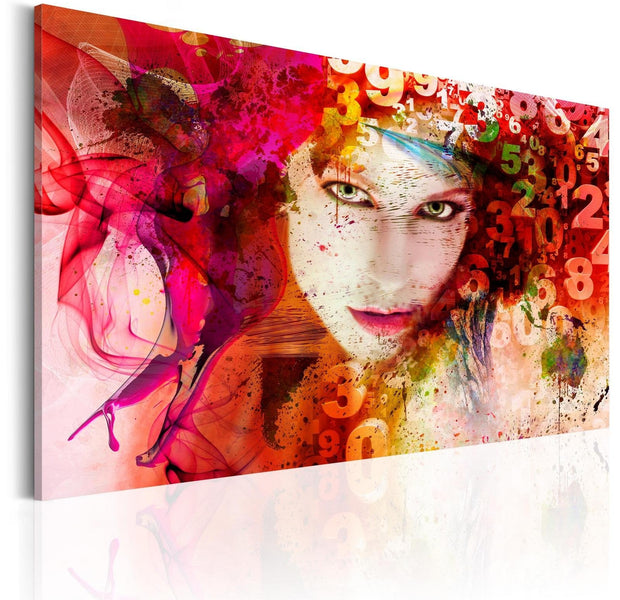Abstract Stretched Canvas Art - Woman Is A Riddle-Tiptophomedecor