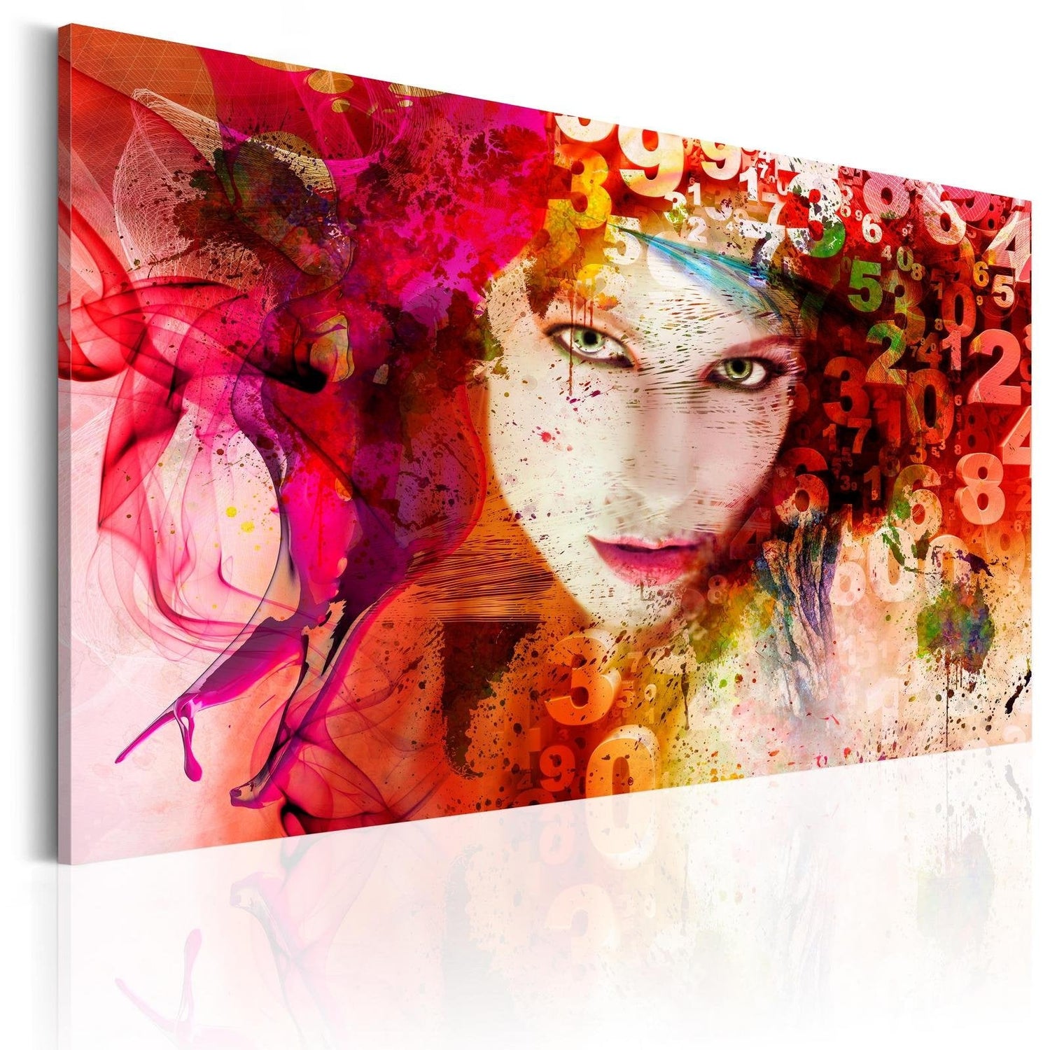 Abstract Stretched Canvas Art - Woman Is A Riddle-Tiptophomedecor