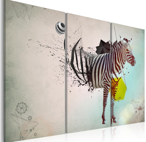 Abstract Stretched Canvas Art - Zebra - Abstract-Tiptophomedecor