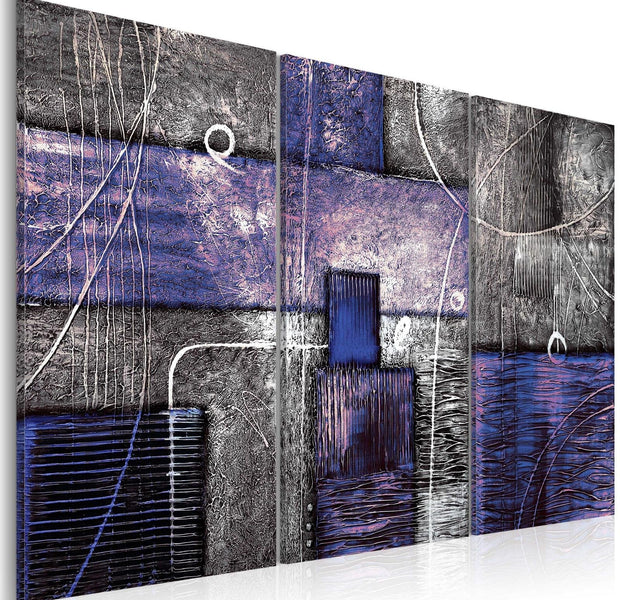 Abstract Stretched Canvas Print - Blueberry Hoarfrost-Tiptophomedecor