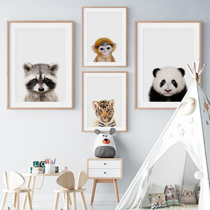 Animal Pictures White Background Canvas Prints-TipTopHomeDecor