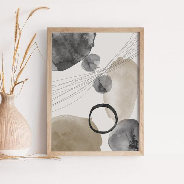 Abstract Beige Earth Tones Watercolor Canvas Art Prints-TipTopHomeDecor