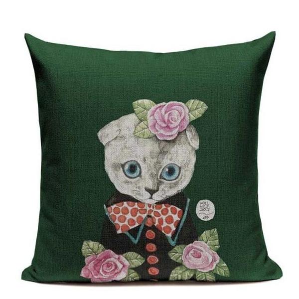 Cute Cat in Clothing Fashion Show Cushion Covers-TipTopHomeDecor