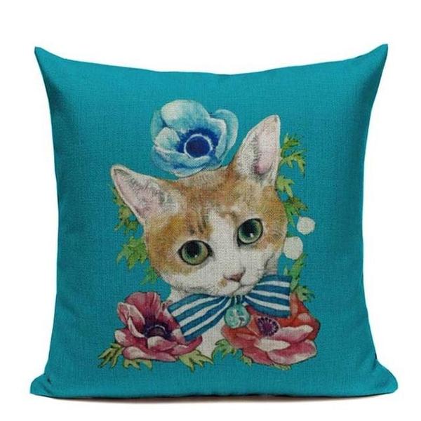 Cute Cat in Clothing Fashion Show Cushion Covers-TipTopHomeDecor