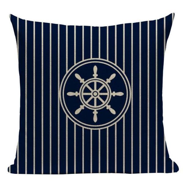 Dark Blue Nautical Anchor Coastal Sea Sail Cushion Covers-TipTopHomeDecor