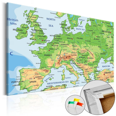 Decorative Pinboard - Europe [Cork Map]-TipTopHomeDecor