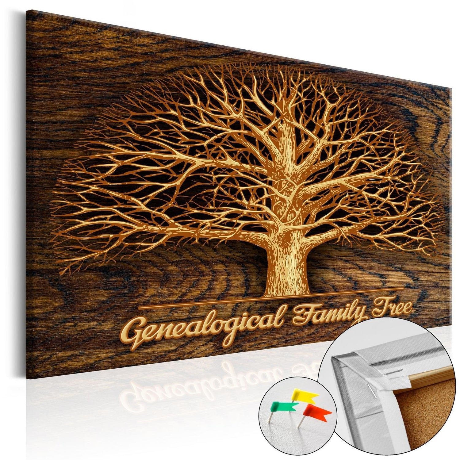 Decorative Pinboard - Family Tree [Corkboard]-TipTopHomeDecor