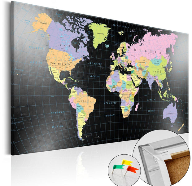 Decorative Pinboard - Human's Kingdom [Cork Map]-TipTopHomeDecor