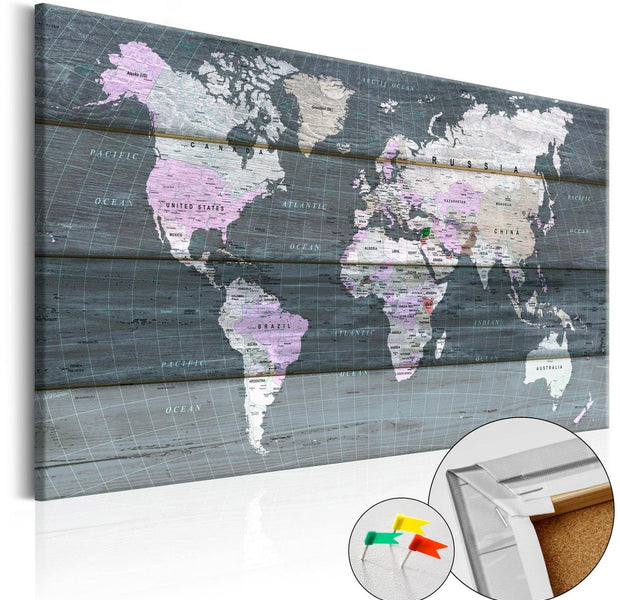 Decorative Pinboard - Journey through the World [Cork Map]-TipTopHomeDecor
