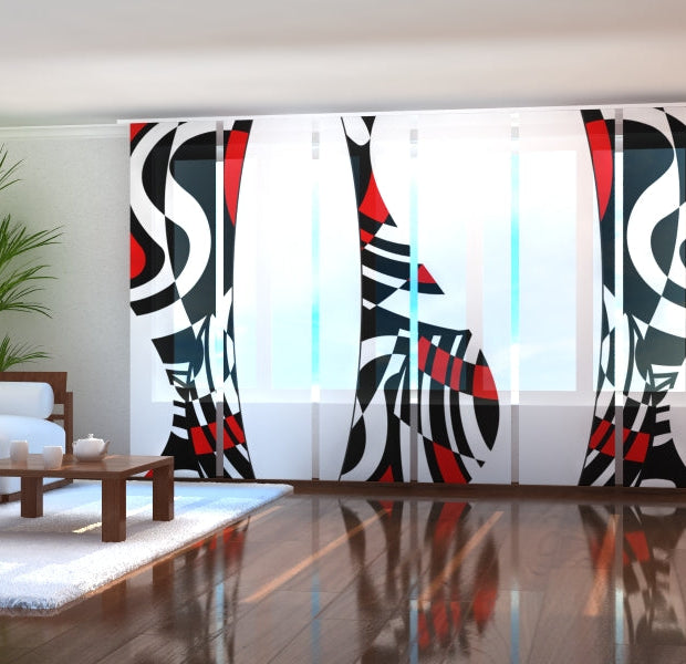 Tiptophomedecor Set of 6 Panel Blinds Abstract Mosaic