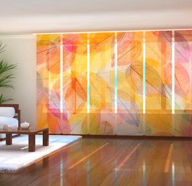 Tiptophomedecor Set of 6 Panel Blinds Amazing Autumn Leaves