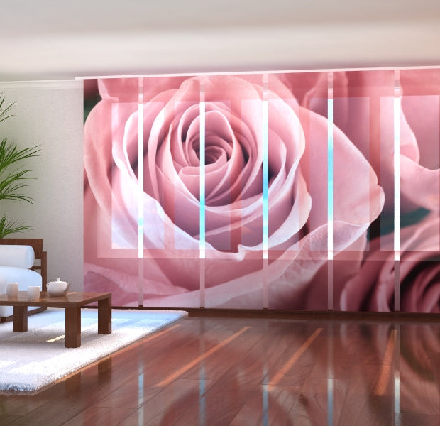 Tiptophomedecor Set of 6 Panel Blinds Amazing Pink Rose