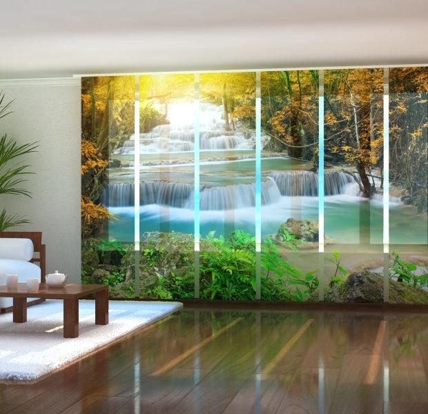 Tiptophomedecor Set of 6 Panel Blinds Autumn waterfall