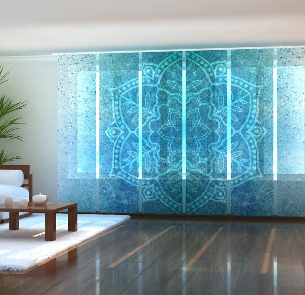 Tiptophomedecor Set of 6 Panel Blinds Blue Mandala