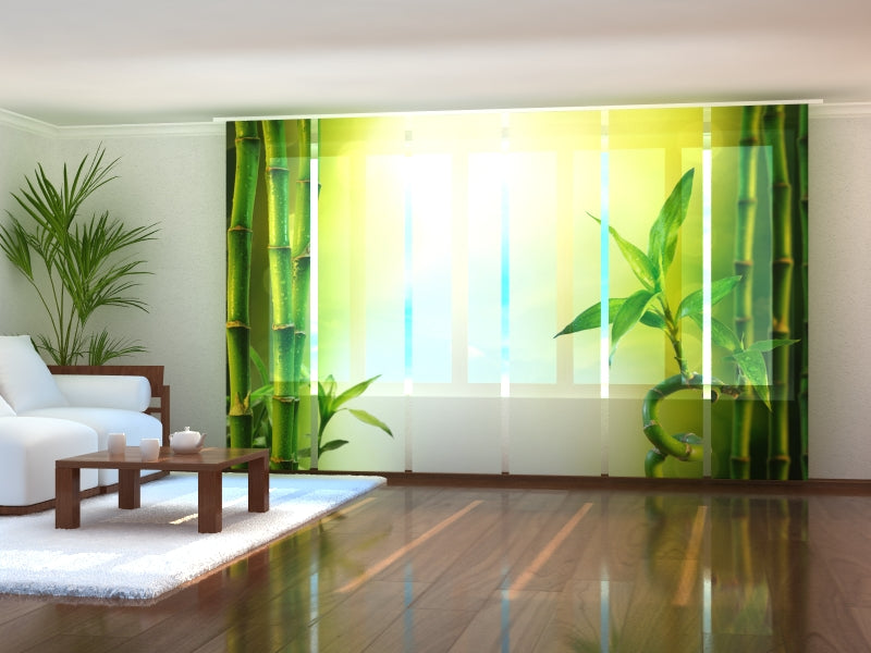 green living bambus Tiptophomedecor Set of 6 Panel Blinds Green Fresh Bamboo 118.1