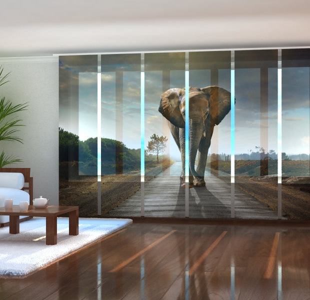 Tiptophomedecor Set of 6 Panel Blinds Imperial Elephant