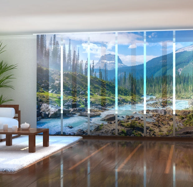 Tiptophomedecor Set of 6 Panel Blinds Mistaya River