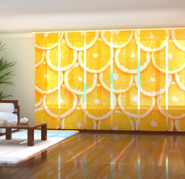 Tiptophomedecor Set of 6 Panel Blinds Orange Summer