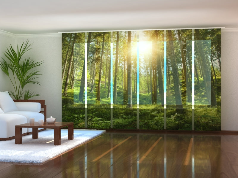 Tiptophomedecor Set of 6 Panel Blinds Sunny Forest