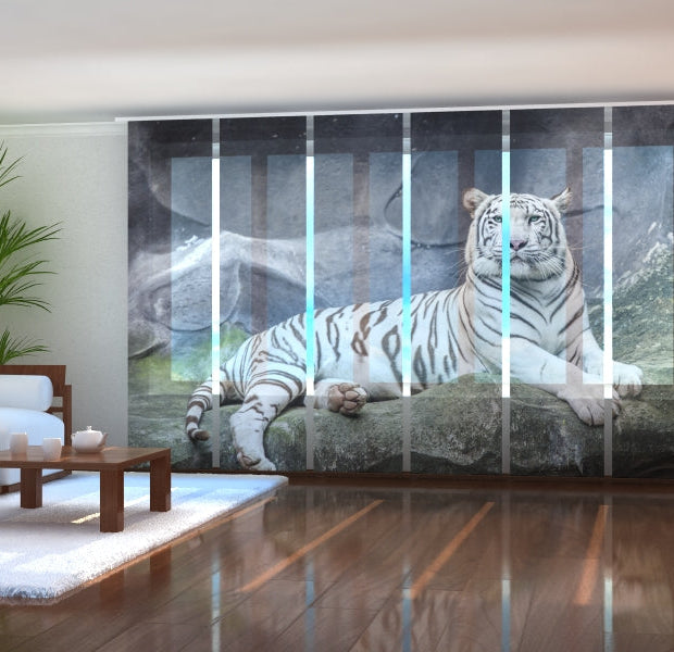 Tiptophomedecor Set of 6 Panel Blinds Tiger on a Rock