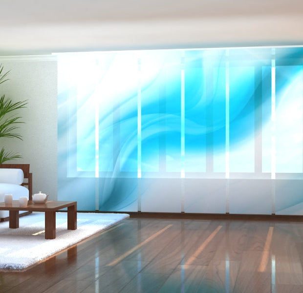 Tiptophomedecor Set of 6 Panel Blinds Delicate Blue Abstraction