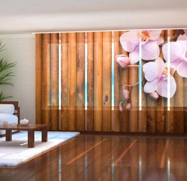 Tiptophomedecor Set of 6 Panel Blinds Dry Bamboo