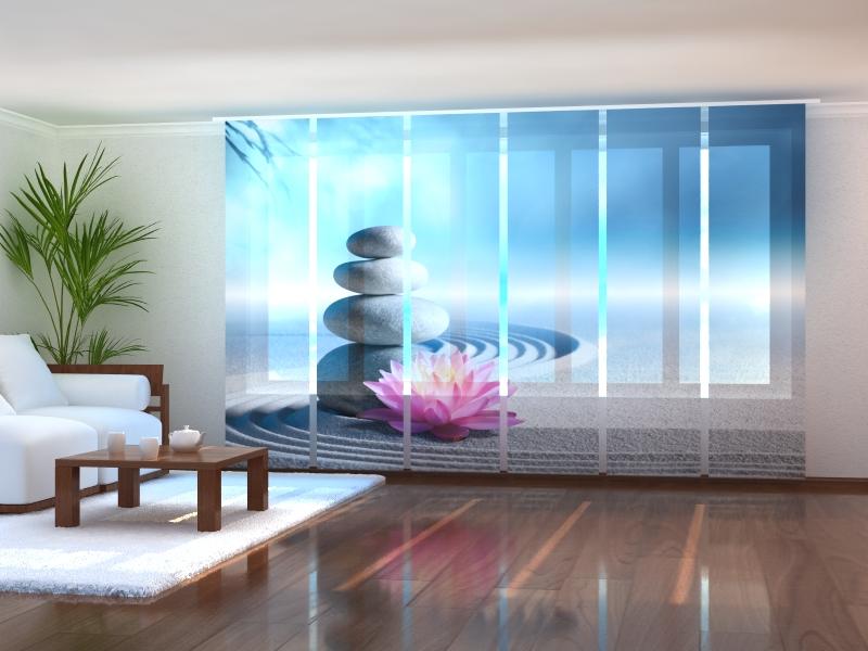 Tiptophomedecor Set of 6 Panel Blinds Lily on the Sand