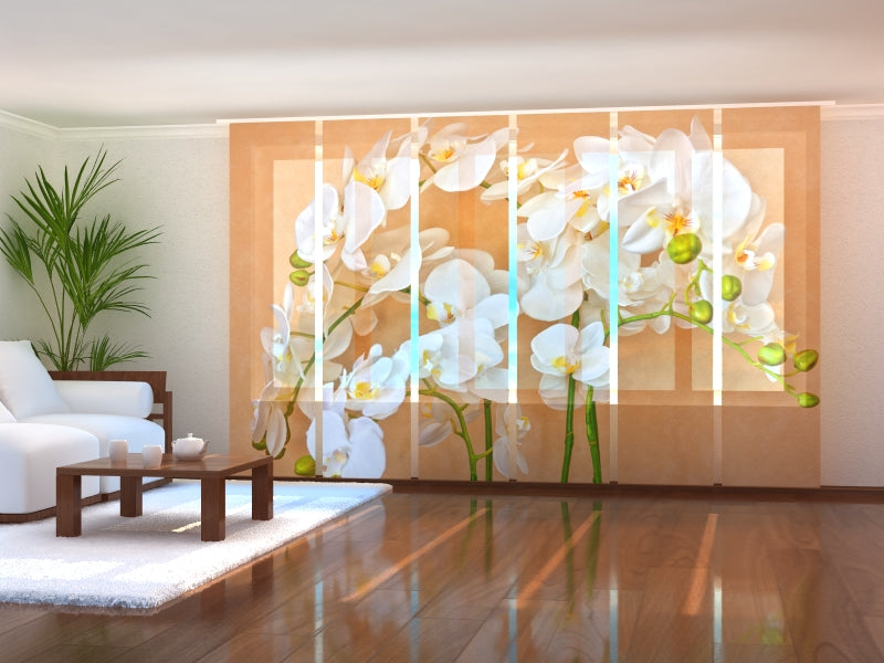 Tiptophomedecor Set of 6 Panel Blinds Orchids Asia