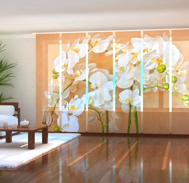 Tiptophomedecor Set of 6 Panel Blinds Orchids Asia