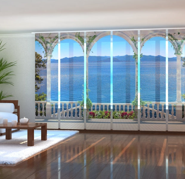 Tiptophomedecor Set of 6 Panel Blinds Staircase to the Sea