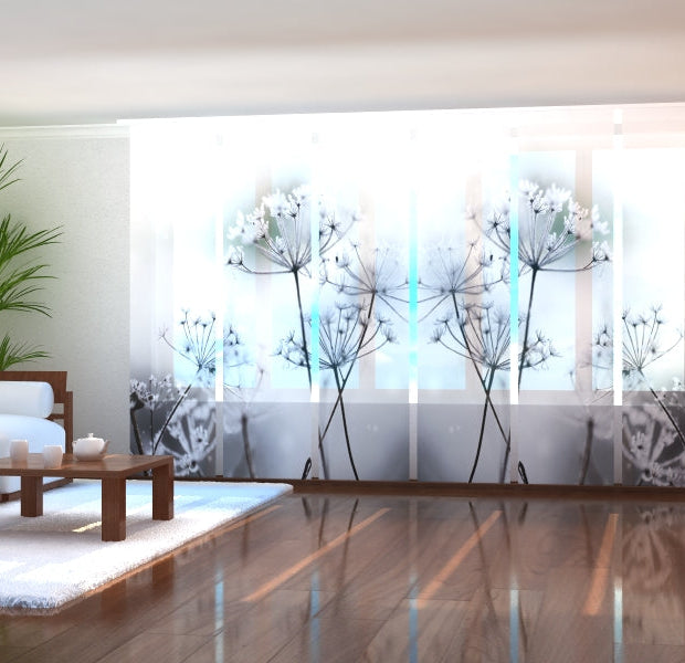 Tiptophomedecor Set of 6 Panel Blinds Frozen flowers