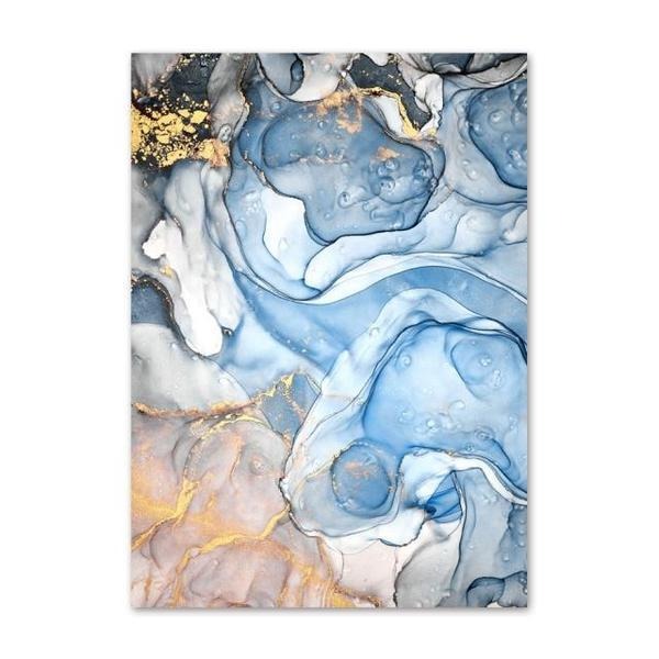 Shell Starfish Beach Dark Blue Ocean Coastal Canvas Gallery Wall Print ...