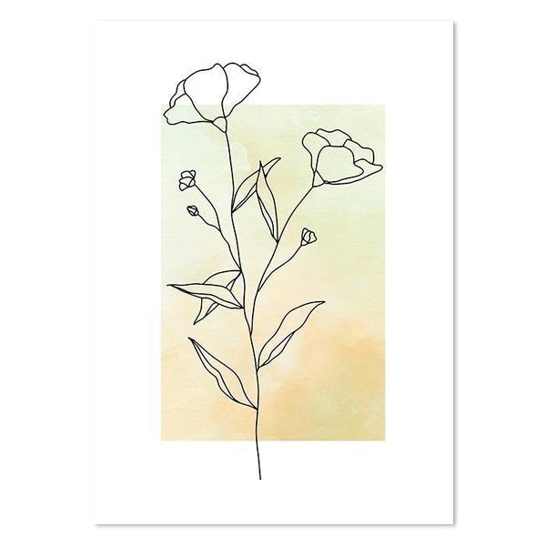 Soft Aesthetic Botanical Line Art Prints