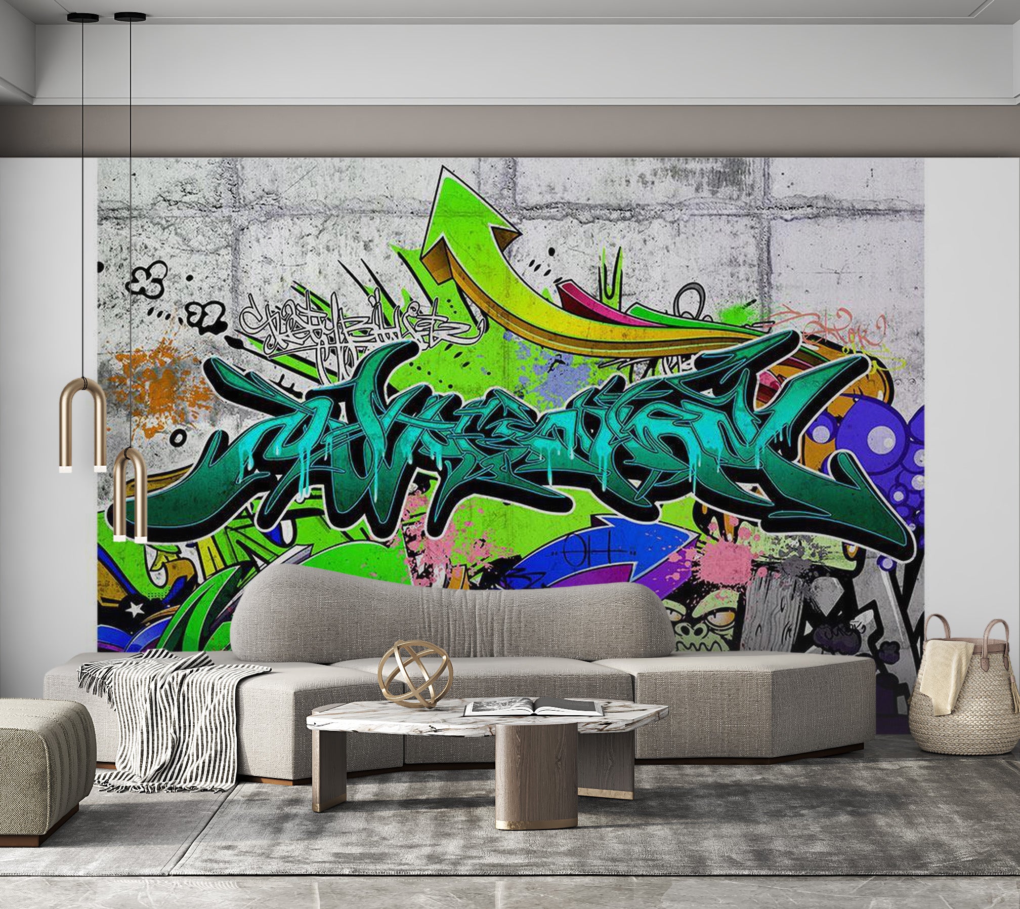 Peel & Stick Street Art Wall Mural - City Wall Graffiti - Removable Wall Decals