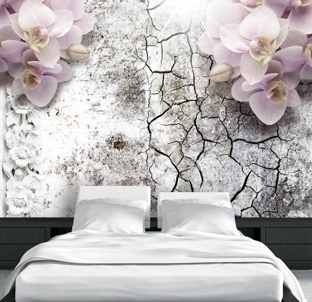 Wall mural - Bright red orchids