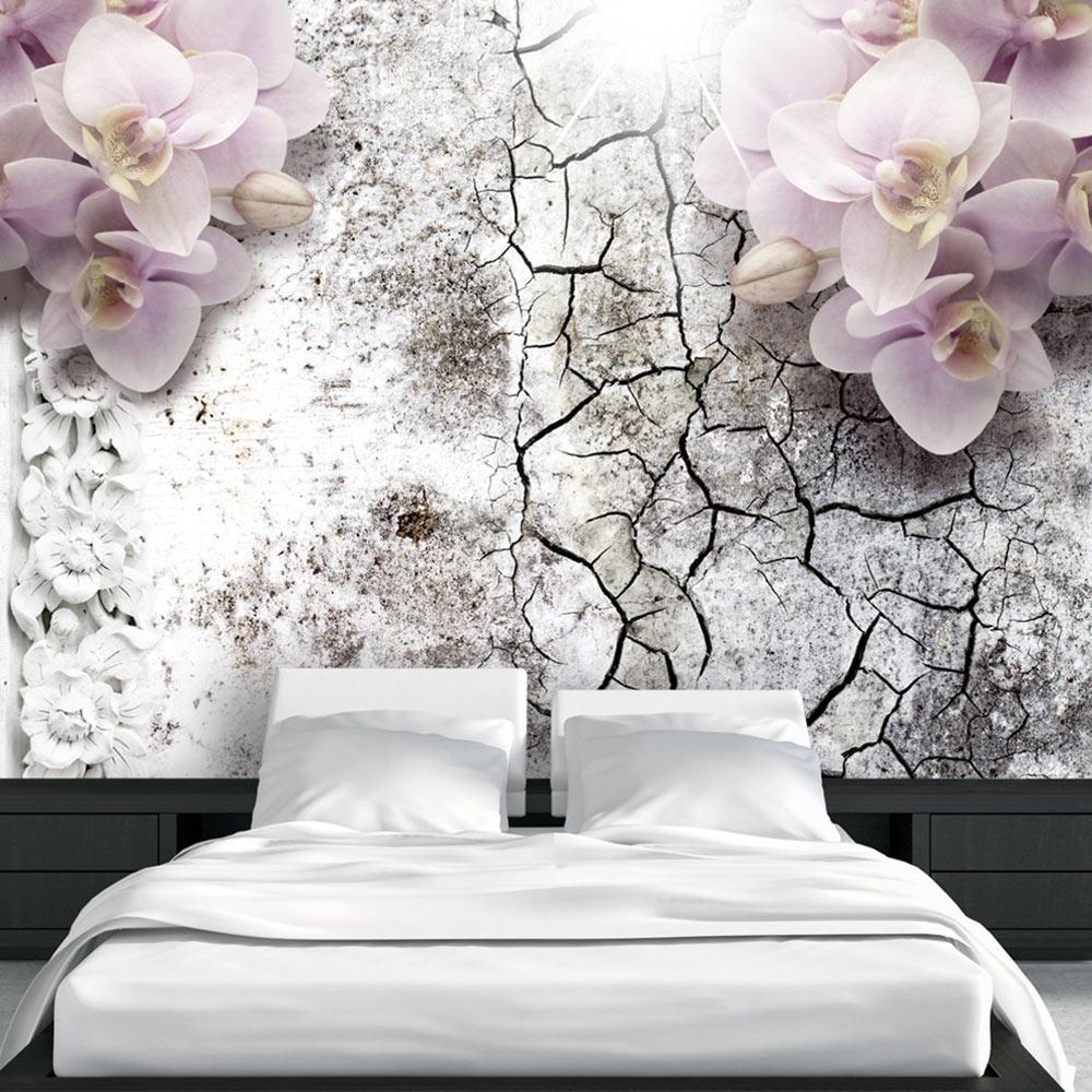Wall mural - Bright red orchids