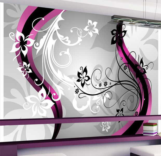 Wall mural - Art-flowers (pink)