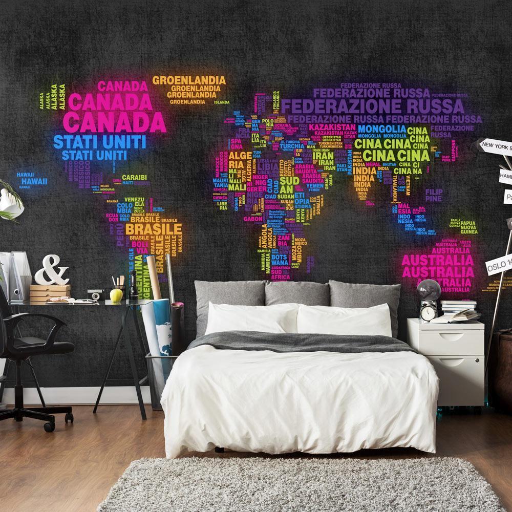 Wall mural - map, Italian - colors