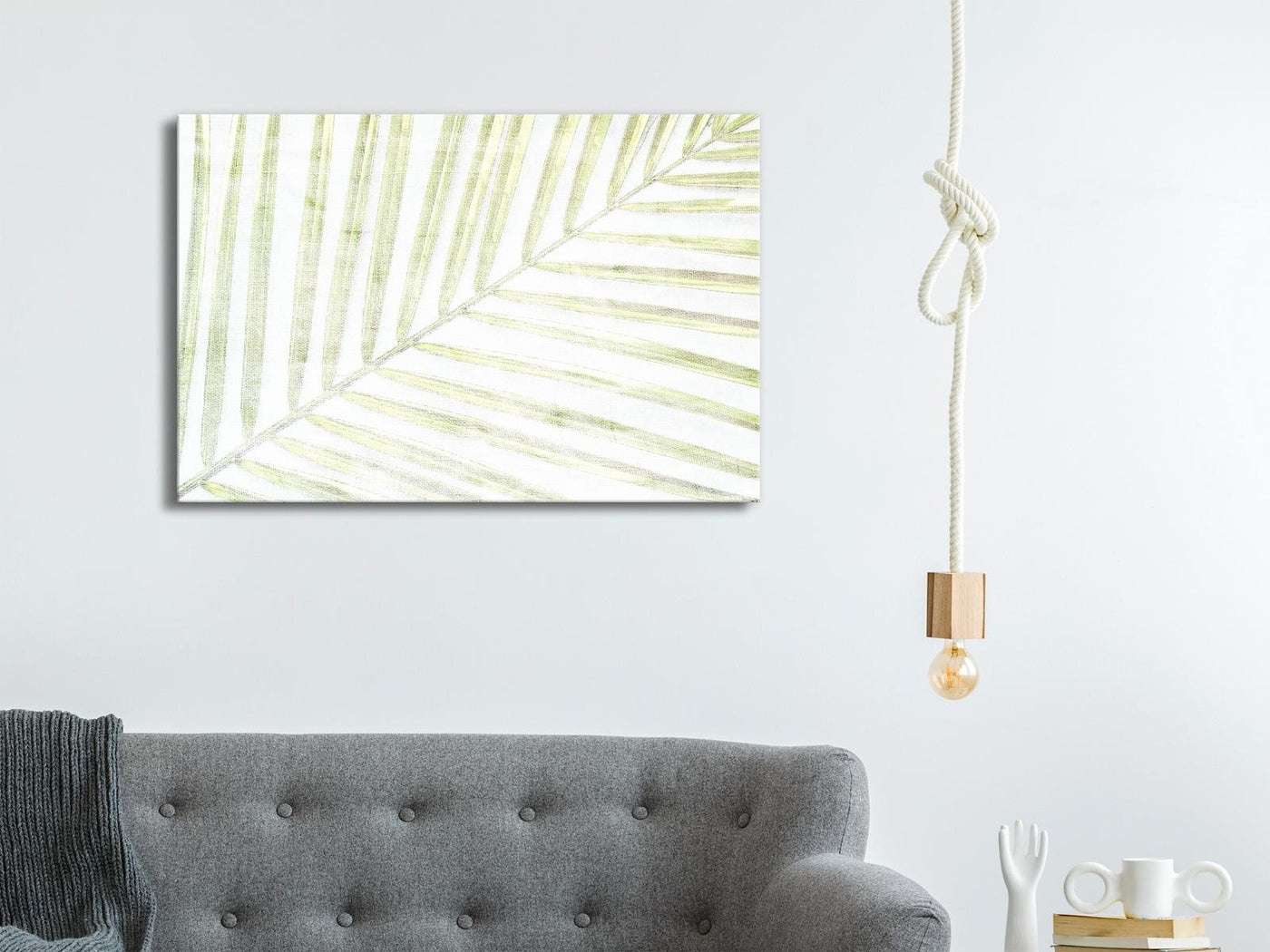 Stretched Canvas Botanical Art - Palm Leaf - Stretched & Ready To Hang Art-Tiptophomedecor