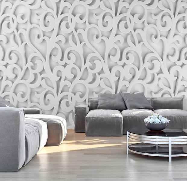 Wall mural - White ornament