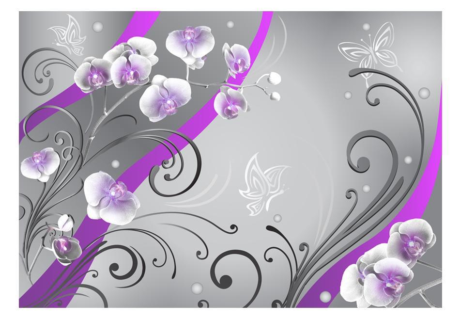 Wall mural - Purple orchids - variation