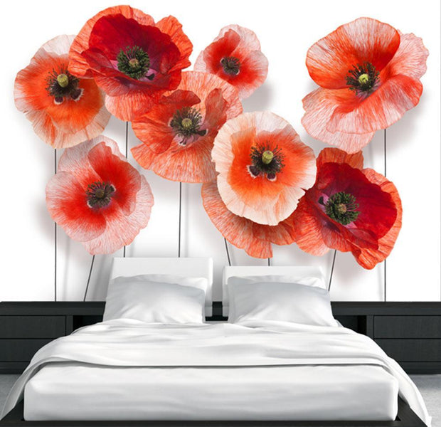Wall mural - Nine poppies